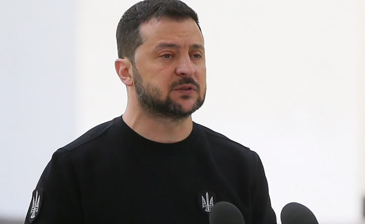 Prezydent Ukrainy Wołodymyr Zełenski  / autor: PAP/EPA/STEPAN FRANKO