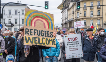 Aktywiści AI w Warszawie: Przyjąć migrantów z Białorusi!