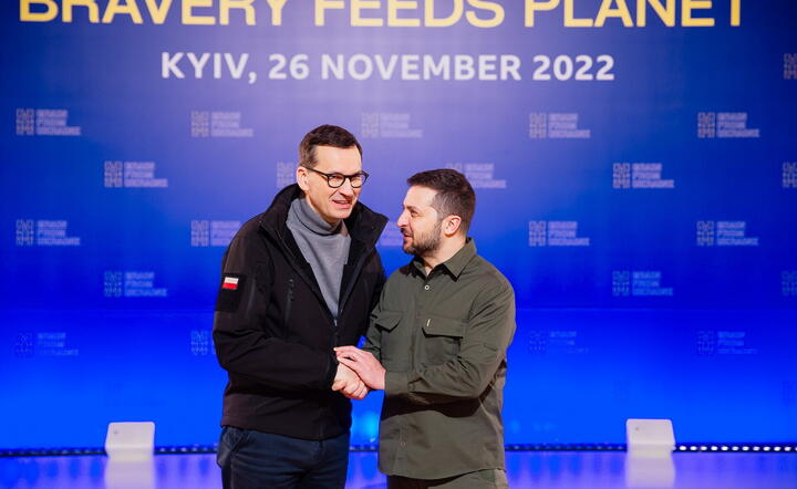 premier Mateusz Morawiecki i prezydent Ukrainy Wołodymyr Zełenski / autor: fotoserwis PAP