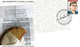 Poczta Polska uhonorowała znaczkiem A. Walentynowicz