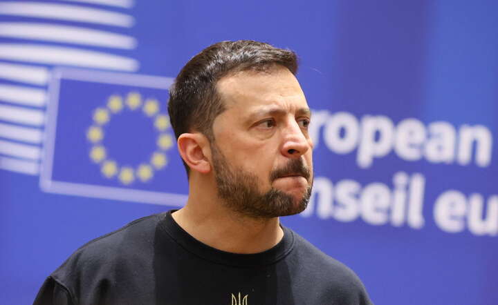  Prezydent Ukrainy Wołodymyr Zełenski podczas spotkania Rady Europejskiej w Brukseli / autor: PAP/Leszek Szymański