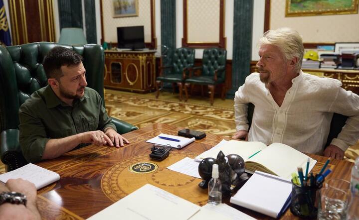 Wołodymyr Zełenski i Richard Branson / autor: Twitter