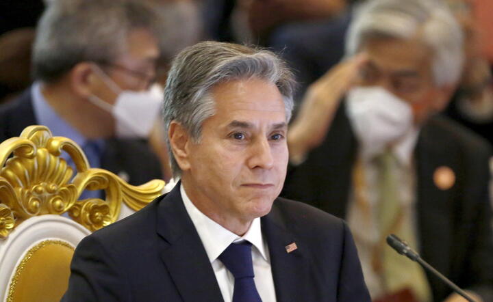Sekretarz stanu USA Antony Blinken / autor: PAP/EPA/KITH SEREY