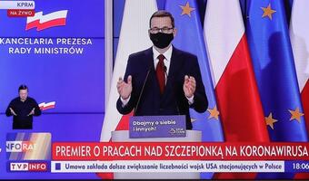 Premier: 20 mln szczepionek, najpewniej na wiosnę