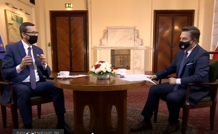 premier Mateusz Morawiecki - Gość Wydarzeń Polsatu / autor: Fratria