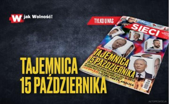 Okładka tygodnika Sieci  / autor: Fratria 