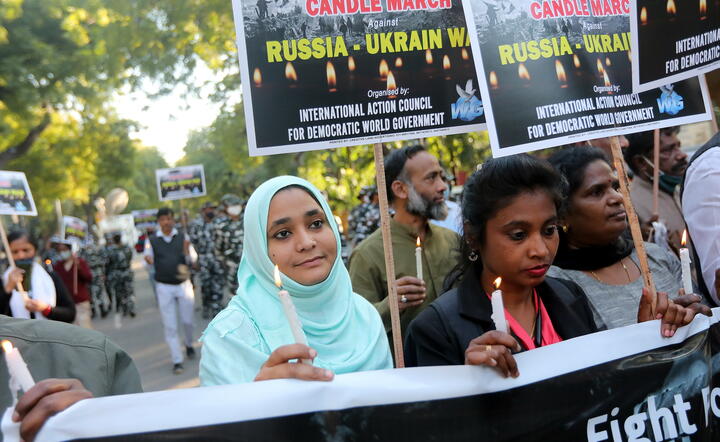 Protest w New Delhi / autor: PAP/EPA