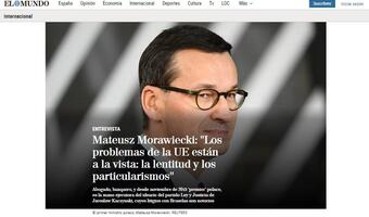 Morawiecki w "El Mundo": „Problemy UE: powolność i partykularyzmy”