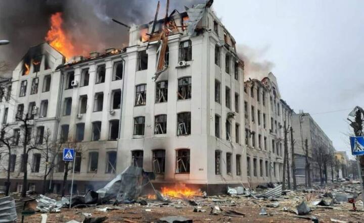 Wojna na Ukrainie  / autor: PAP/Twitter/Flash News PL 