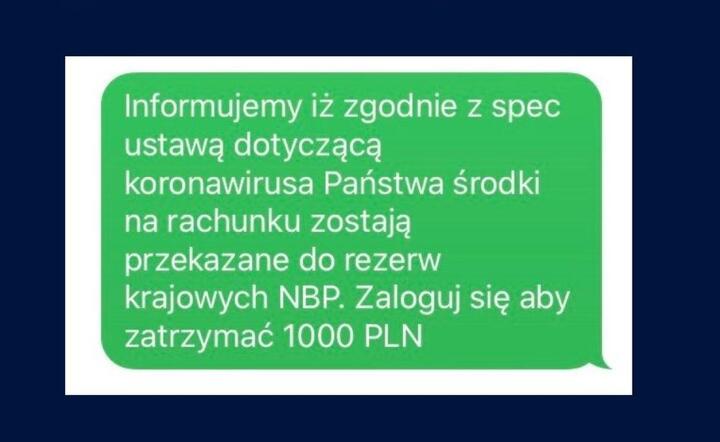 Fałszywe sms-y / autor: twitter.com/PKOBP