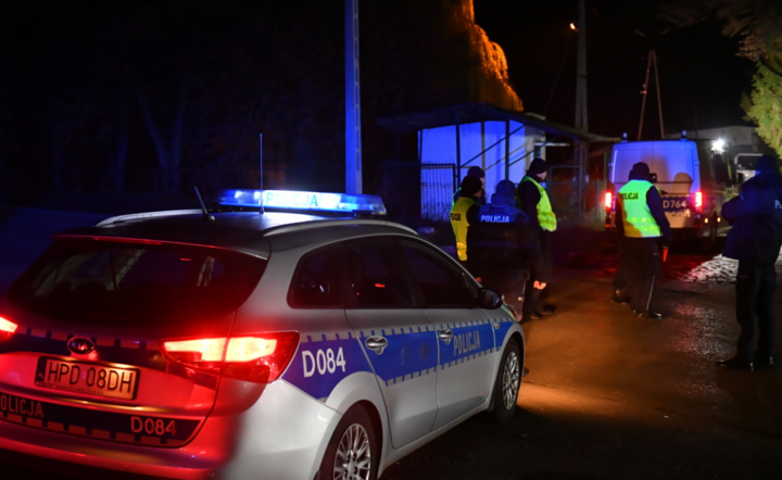 Policja na terenie miejscowości Przewodów / autor: PAP/Wojtek Jargiło