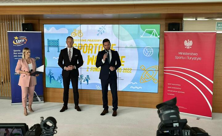 Briefing prasowy dot. programu Sportowe Wakacje + / autor: Twitter/Ministerstwo Sportu i Turystyki