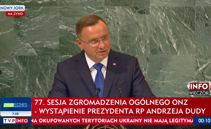 Prezydent RP Andrzej Duda / autor: fot. TVP Info