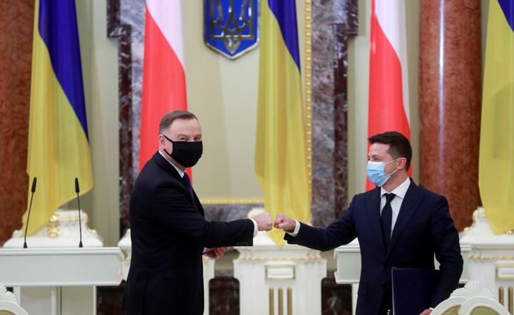 Prezydenci RP Andrzej Duda i Ukrainy Wołodymyr Zełenski / autor: PAP/EPA/VALENTYN OGIRENKO / POOL