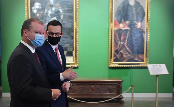 Premier Mateusz Morawiecki oraz premier Republiki Litewskiej Saulius Skvernelis / autor: PAP/Radek Pietruszka