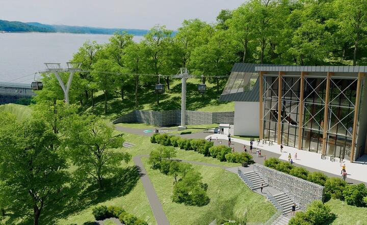 wizualizacja kolei nad Zalewem Solińskim / autor: pkl.pl