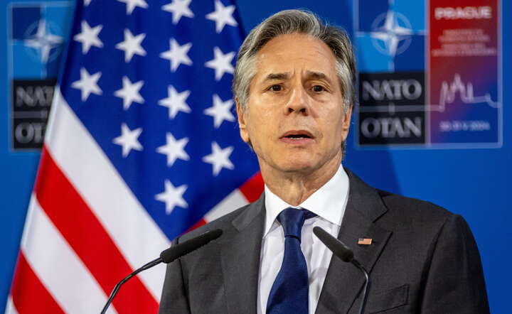 Sekretarz stanu USA Antony Blinken / autor: PAP/EPA/MARTIN DIVISEK 