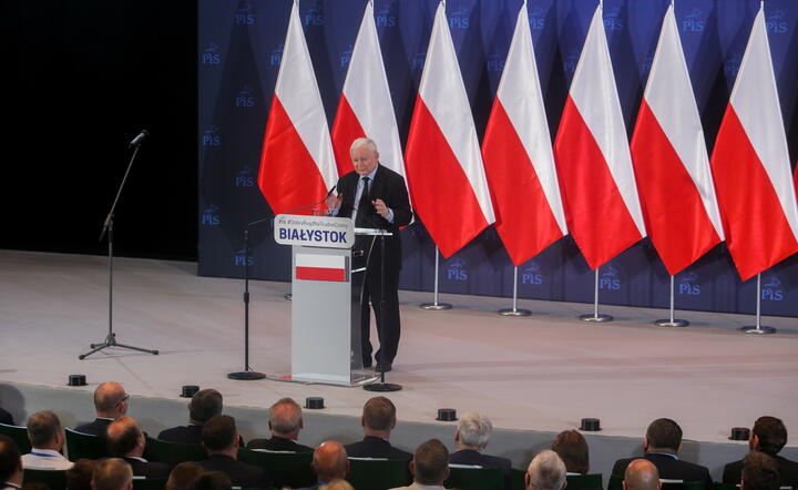 Jarosław Kaczyński w Białymstoku / autor: PAP