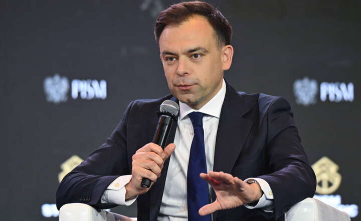 Minister finansów i gospodarki Andrzej Domański w rozmowie podczas 5. edycji spotkania PISM Strategic Ark / autor: PAP/Radek Pietruszka