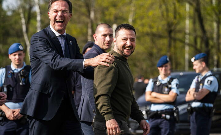 Prezydent Ukrainy Wołodymyr Zełenski w Holandii / autor: EPA/PAP