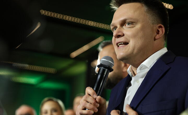 Lider Trzeciej Drogi Szymon Hołownia / autor: PAP/Rafał Guz