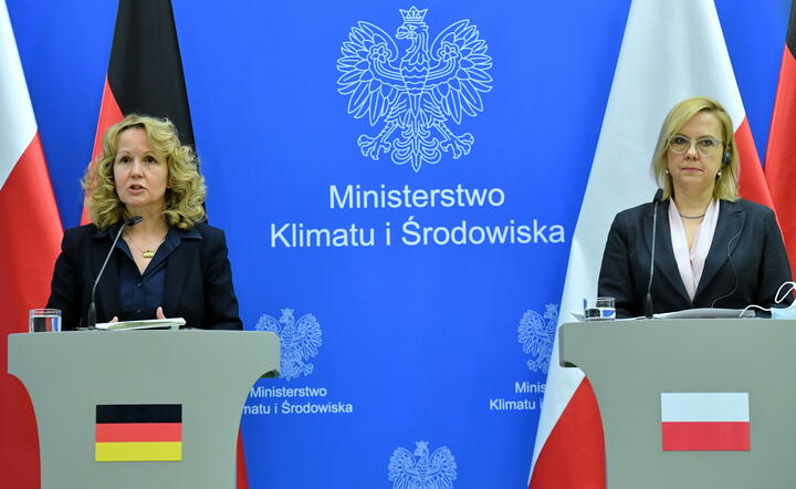 Minister klimatu i środowiska Anna Moskwa oraz federalna minister środowiska, ochrony przyrody, bezpieczeństwa jądrowego i ochrony konsumentów Niemiec Steffi Lemke / autor: fotoserwis PAP