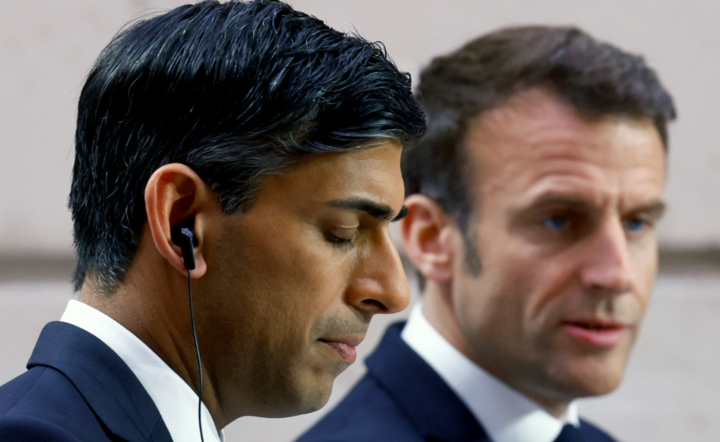 Macron i Sunak / autor: PAP/EPA/GONZALO FUENTES/POOL