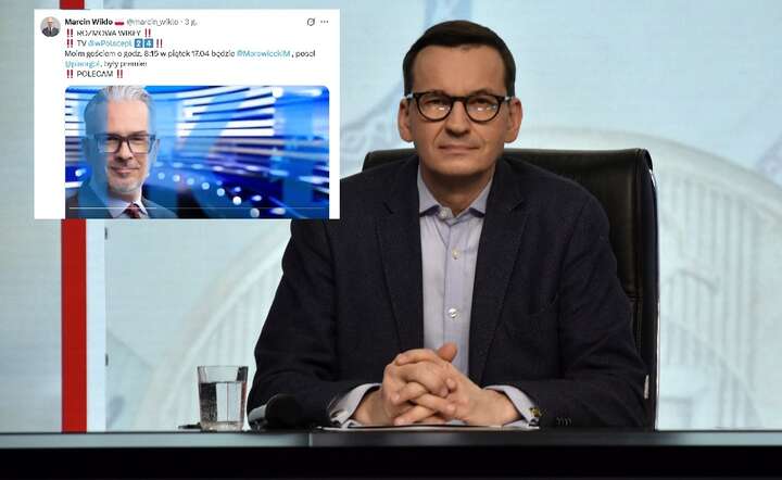 Mateusz Morawiecki w piątek 17 kwietnia o 8:15 w programie "Rozmowa Wikły" na antenie Telewizji wPolsce24 / autor: Fratria /LS