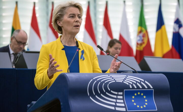 Ursula von der Leyen w Strasburgu / autor: PAP/EPA