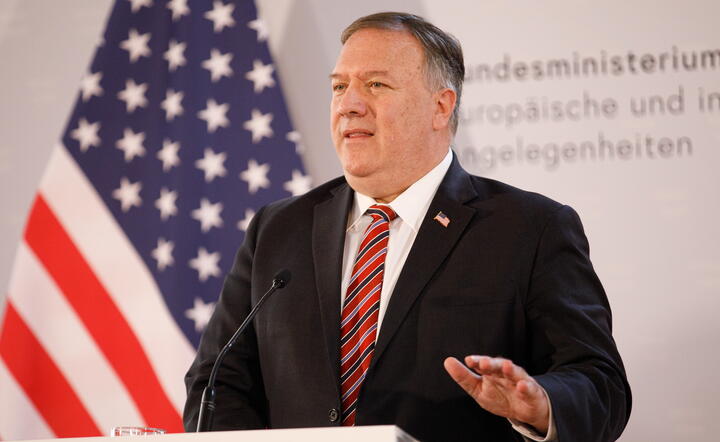  amerykański sekretarz stanu Mike Pompeo / autor: PAP/EPA/FLORIAN WIESER