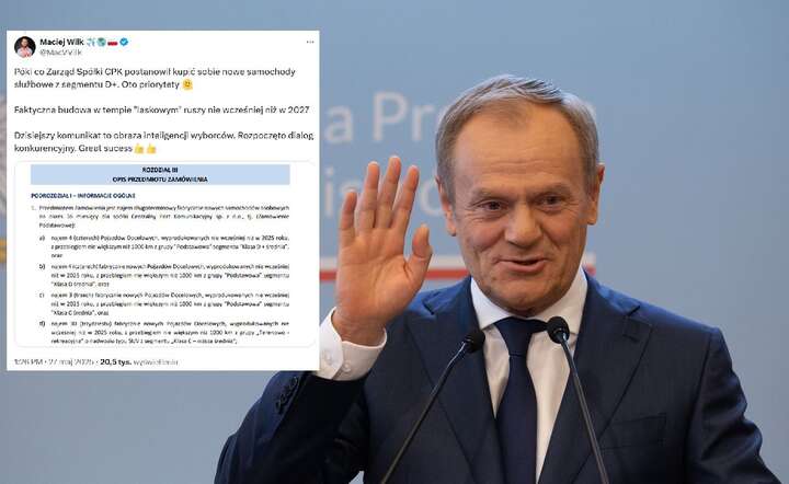 Premier Donald Tusk ogłasza start CPK, choć do faktycznego rozpoczęcia jeszcze długi czas / autor: Fratria / Andrzej Wiktor