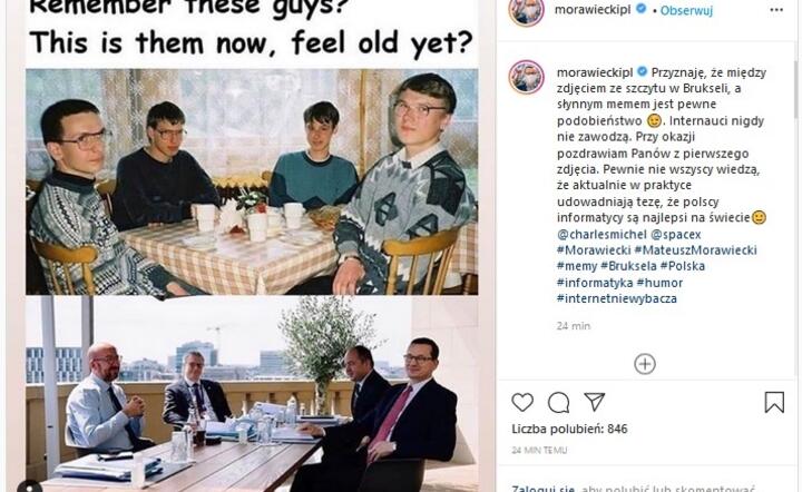 Dobry humor nie opuszcza premiera / autor: instagram.com