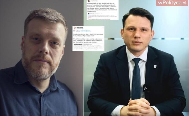 Adrian Zandberg i Sławomir Mentzen  / autor: Fratria/screenshot/YT/Sławomir Mentzen
