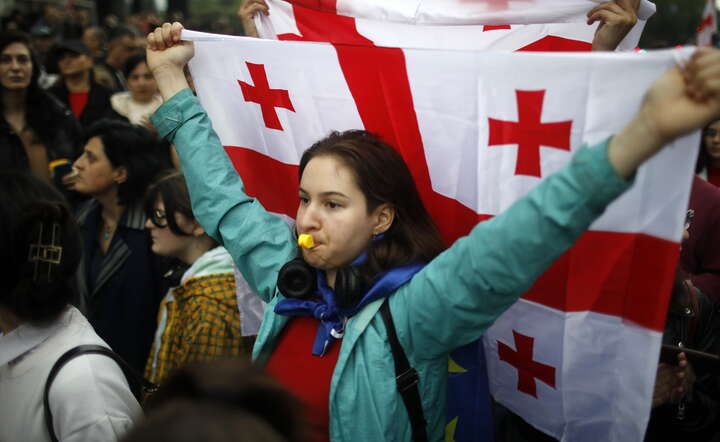 Protesty w Gruzji / autor: PAP/EPA/DAVID MDZINARISHVILI