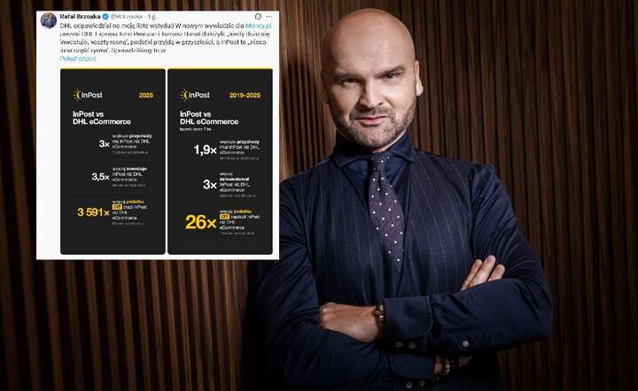 Założyciel i szef InPost Rafał Brzoska skomentował wyjaśnienia firmy DHL / autor: materiały prasowe InPost / X - @rbrzoska - screen