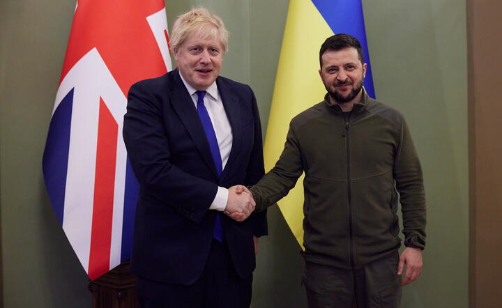 Johnson i Zełeński / autor: PAP/EPA/UKRAINIAN PRESIDENTIAL PRESS SERVICE / HANDOUT