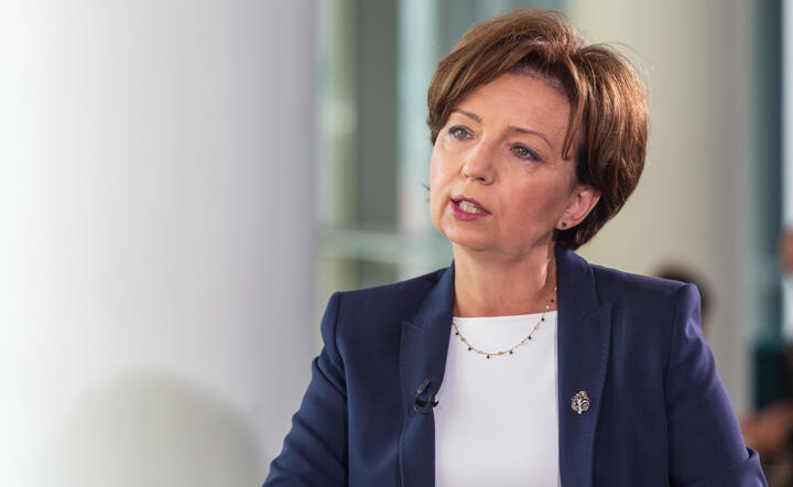 Musimy promować polskie produkty - powiedziała minister rodziny, pracy i polityki społecznej Marlena Maląg podczas III Forum Wizja Rozwoju w Gdyni / autor: Fratria/ Artur Ceyrowski