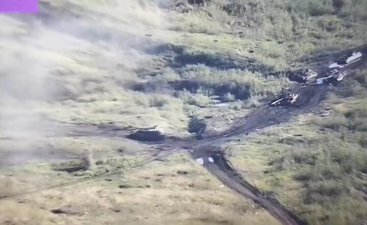 Zniszczona kolumna rosyjskich czołgów T-90M / autor: Ministerstwo Obrony Ukrainy/Twitter