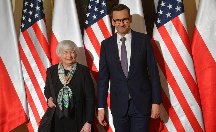 Janet Yellen i Mateusz Morawiecki / autor: PAP