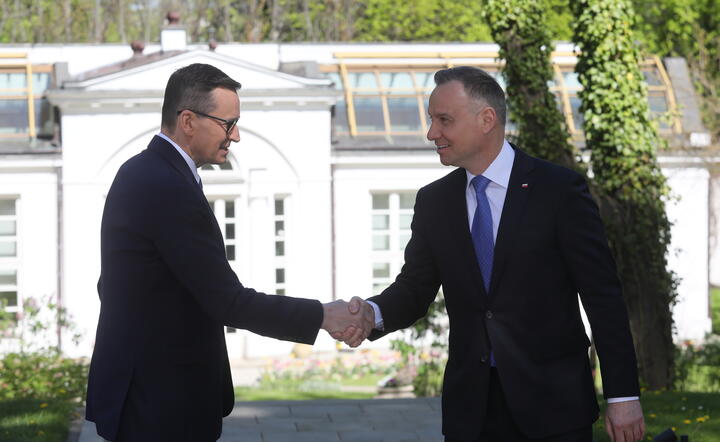 Prezydent Andrzej Duda, Premier Mateusz Morawiecki / autor: pap