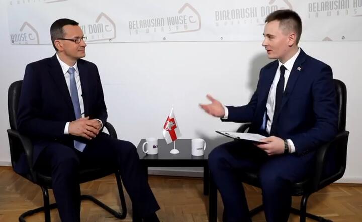 Mateusz Morawiecki w rozmowie z białoruskim blogerem Sciapanem Puciłą, czyli słynnym NEXTA / autor: facebook.com/MorawieckiPL