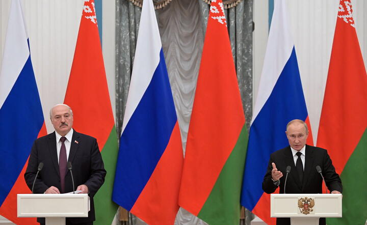 Alaksandr Łukaszenka i Władimir Putin / autor: fotoserwis PAP