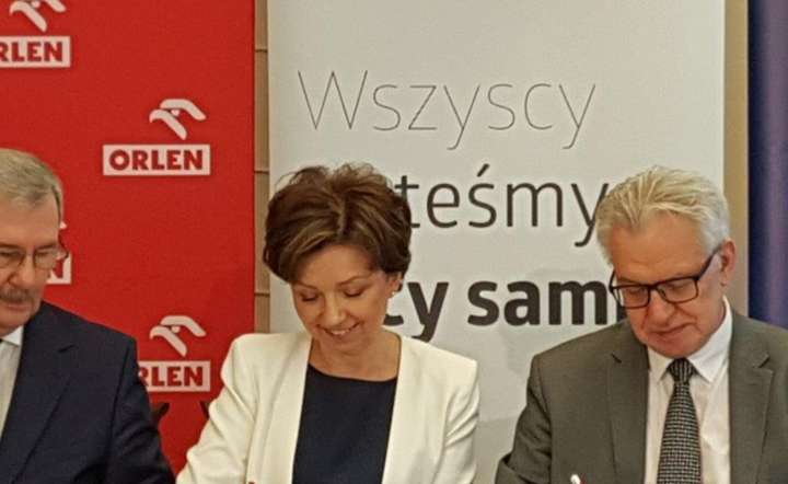 Podpisanie deklaracji o współpracy PFRON i Orlenu / autor: PFRON