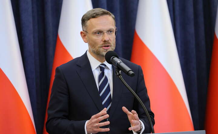 Szef KPRP Zbigniew Bogucki na konferencji prasowej w Pałacu Prezydenckim w Warszawie / autor: PAP/Rafał Guz