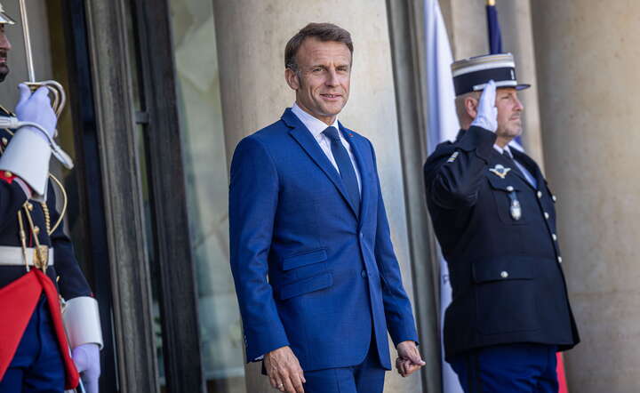 Prezydent Francji Emmanuel Macron / autor: PAP/EPA/CHRISTOPHE PETIT TESSON