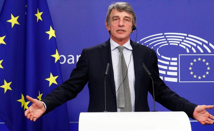 Przewodniczący Parlamentu Europejskiego David Sassoli  / autor: PAP/EPA/FRANCOIS LENOIR / POOL