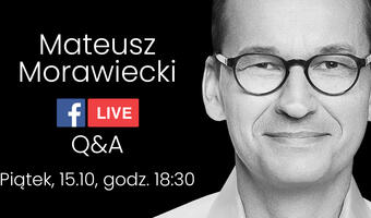 Porozmawiaj premierem Morawieckim. Piątek g. 18.30