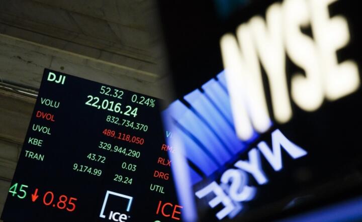 Rekord na parkiecie NYSE, fot. PAP/EPA/JUSTIN LANE 