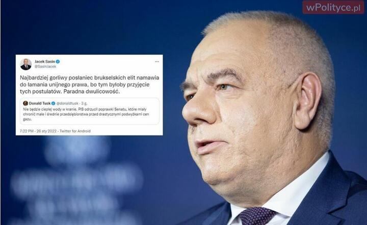 Jacek Sasin / autor: Fratria/Twitter 