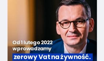 Morawiecki: Od 1 lutego wprowadzamy zerowy Vat na żywność